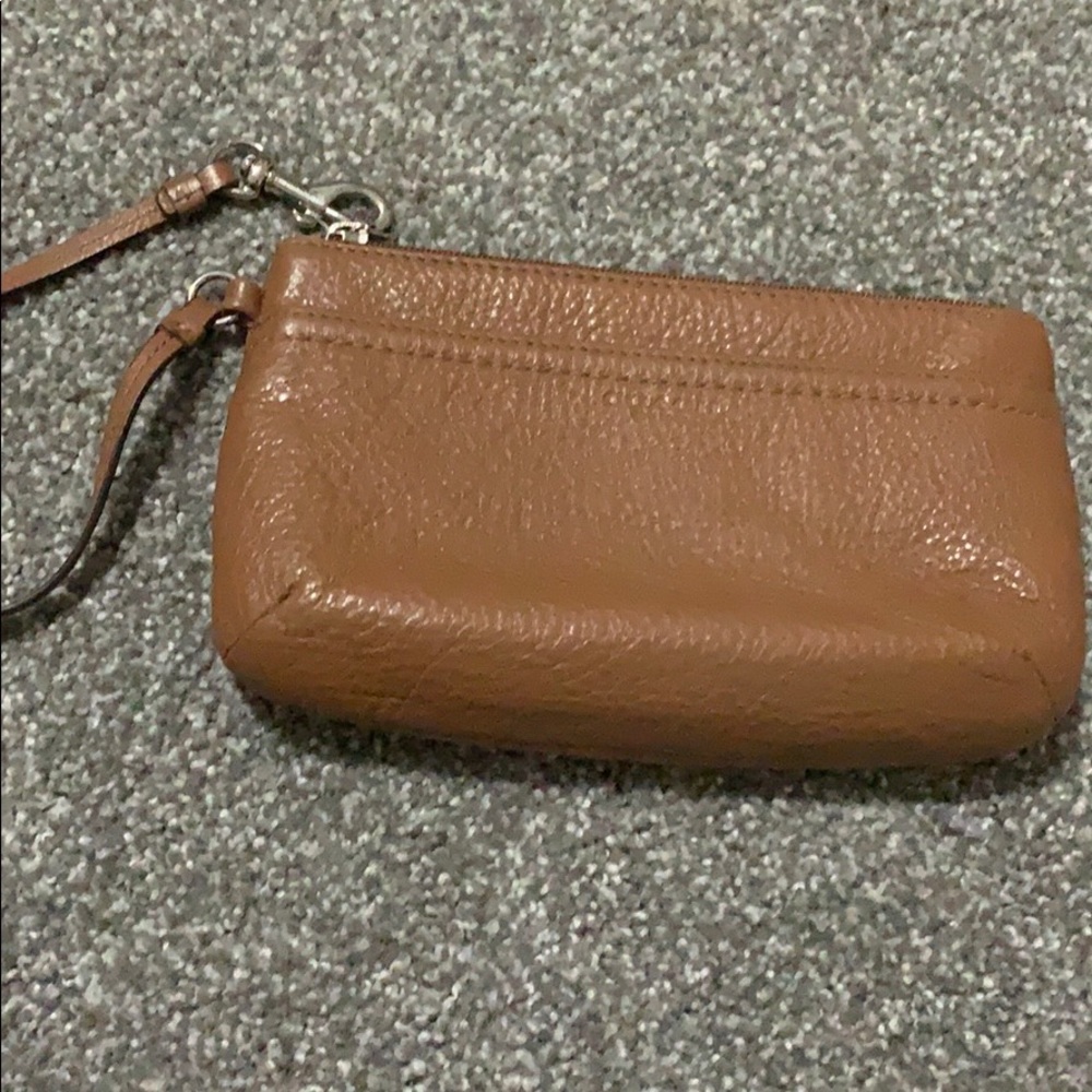 Coach leather wristlet